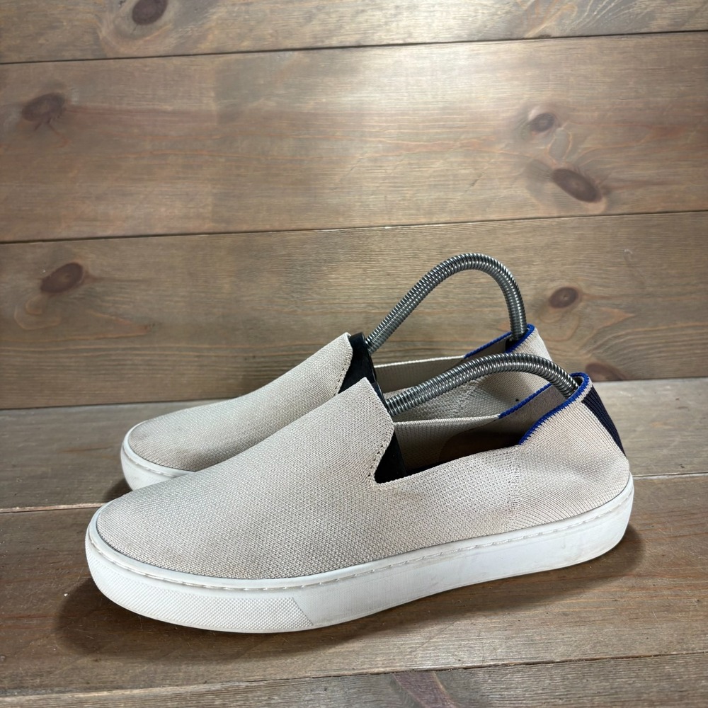 Rothy Original Slip On Womens size 8 shoes Tan Knit Casual Comfort sneakers